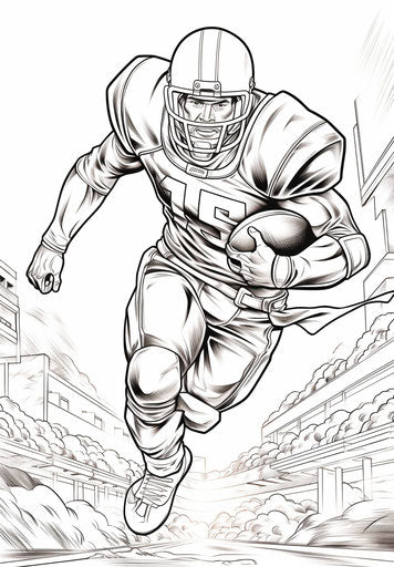 American football star coloring pages