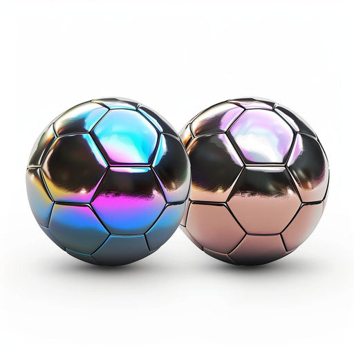 Realistic soccer ball on flat white background, vibrant colors