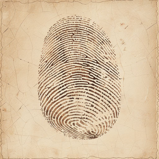 Fingerprint clipart in high quality on a flat beige background