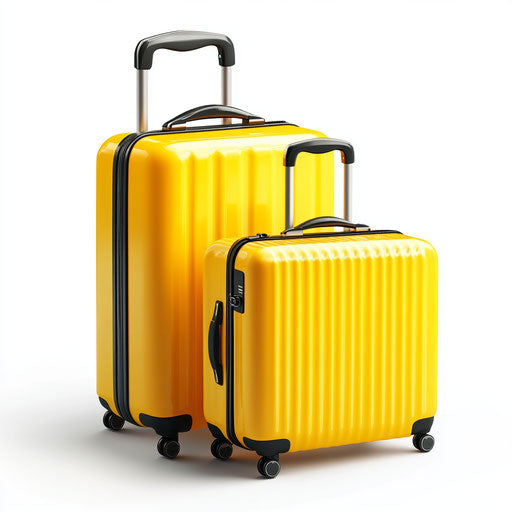 Realistic luggage set, high resolution, isolated