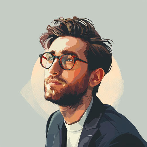 Mr. Clipart illustration with random flat background