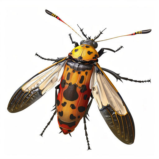 Realistic insect clipart on a flat and white background