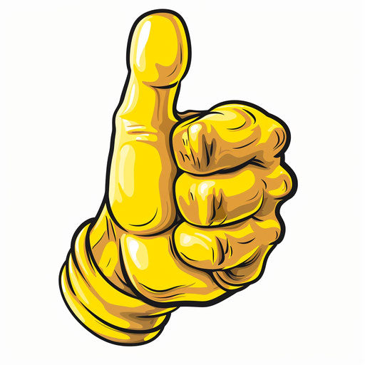 Animated thumbs up symbol on white background vector