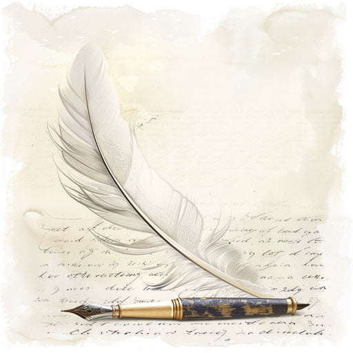 Poetry clipart in photo realistic style on flat white background