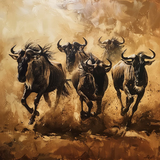 Dynamic energy of wildebeest galloping in the savannah