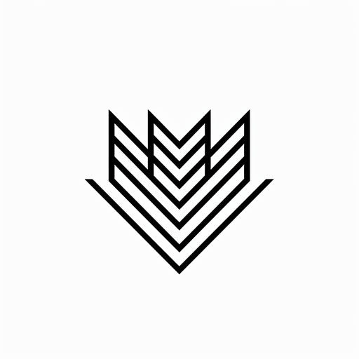 Minimalist logo with clean lines and white background