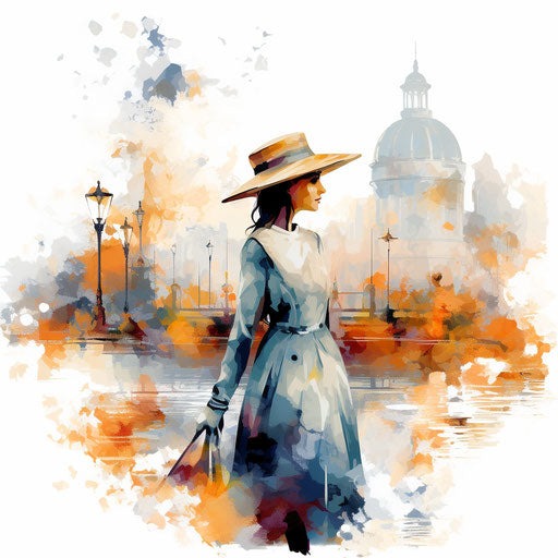 Day clipart in the style of Impressionistic Art