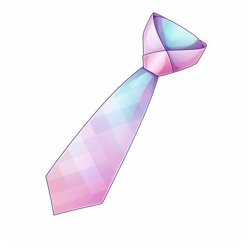 Illustration of a tie in the Pastel Colors Art style