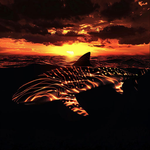 Zebrashark: Digital Art at Sunset