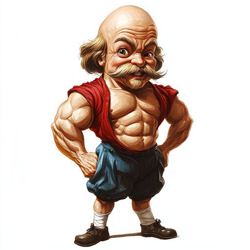 Humorous caricature of a Thomas Hobbes clipart