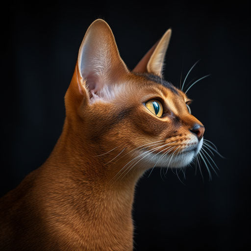 Abyssinian cat side view