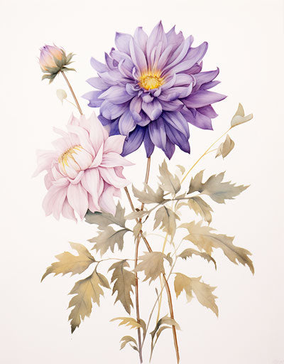 A purple flower and the word september aster