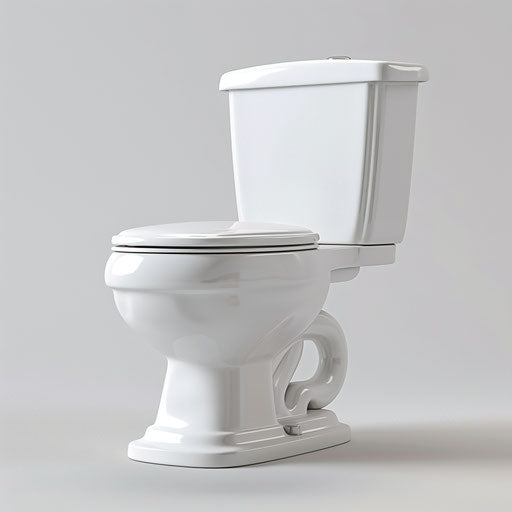 Realistic toilet clip art on a flat white background