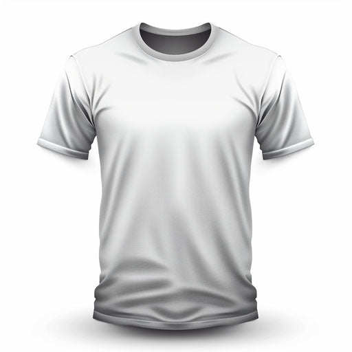 Realistic t-shirt illustration on flat white background