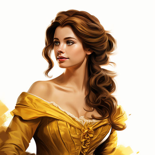 Beautiful clipart in the style of Chiaroscuro Art, on white background