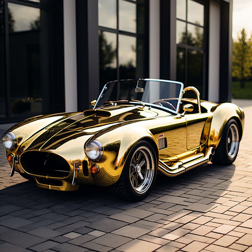 Gold ac Shelby Cobra car