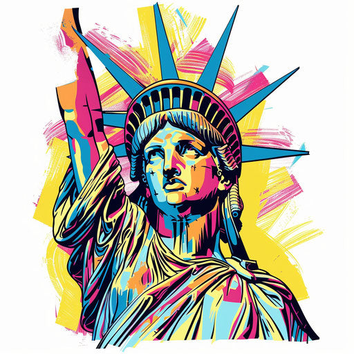 Pop Art Tattoo Sketch of the Statue of Liberty