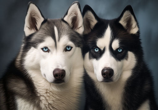 Siberian husky dogs for sale in Philippines, light blue and dark black style