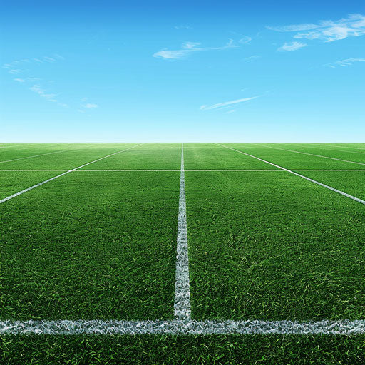 Football field clipart with flat brown blue background
