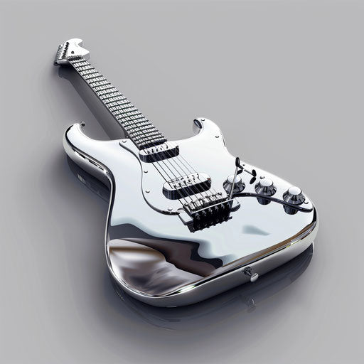 Realistic clipart on flat metallic silver background