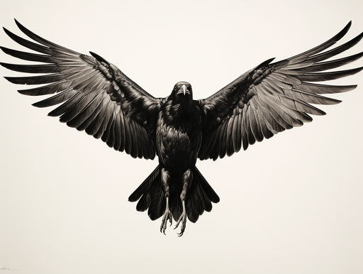 raven in gilding crows, greek myth art print