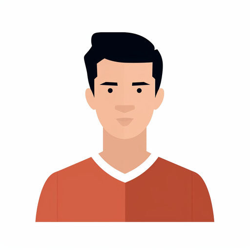 Minimalist style artwork of a person on white background