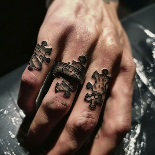 Wedding ring tattoo for couples