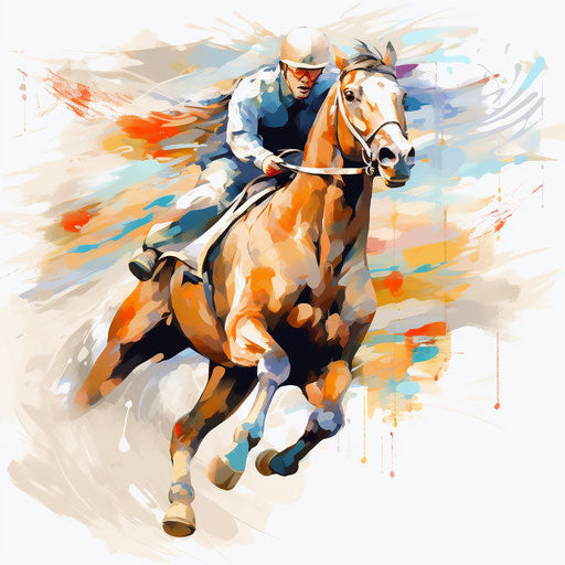 Quick clipart in the style of Impressionistic Art, on white background