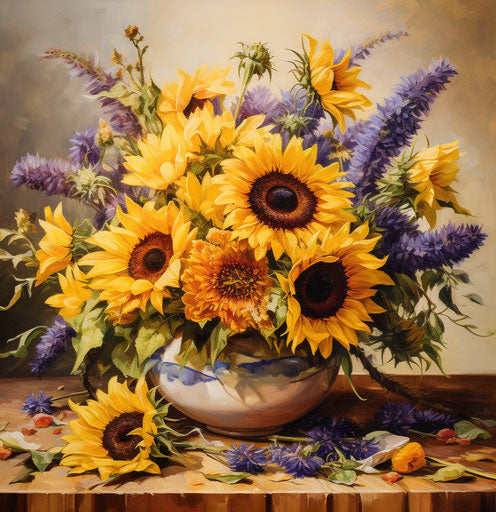 Floral harmony in yellow and orange tones