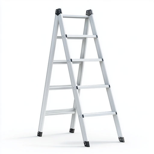 3D Step Ladder on flat white background