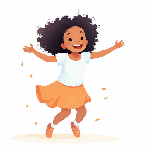 Joy clipart in Minimalist style, on white background