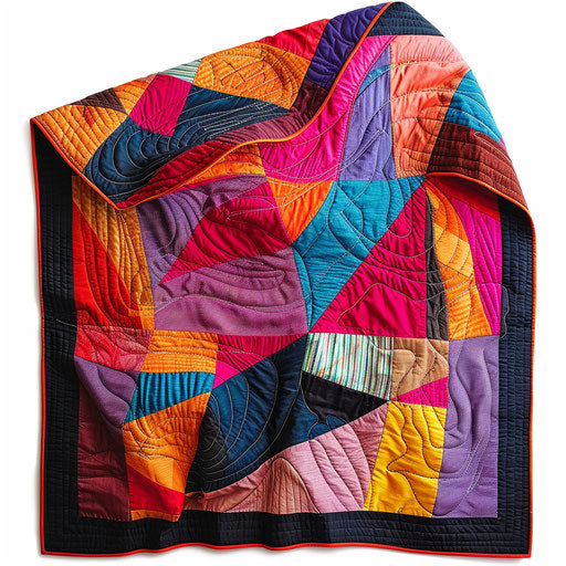 Photo-realistic quilt clipart on white background with rich textures