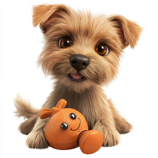 Realistic illustration of dog toys, high resolution, isolated