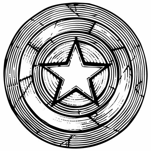 Superhero shield with bold designs