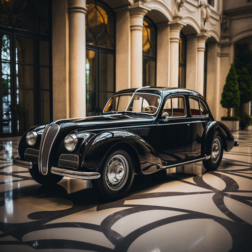 Luxury classic BMW car with high-end finishes