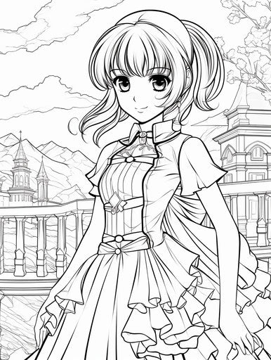 Free printable coloring pages for kids, anime posing coloring pages april photo 13, in the style of comic art