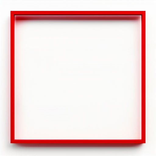 Red border on white background in photo realistic style