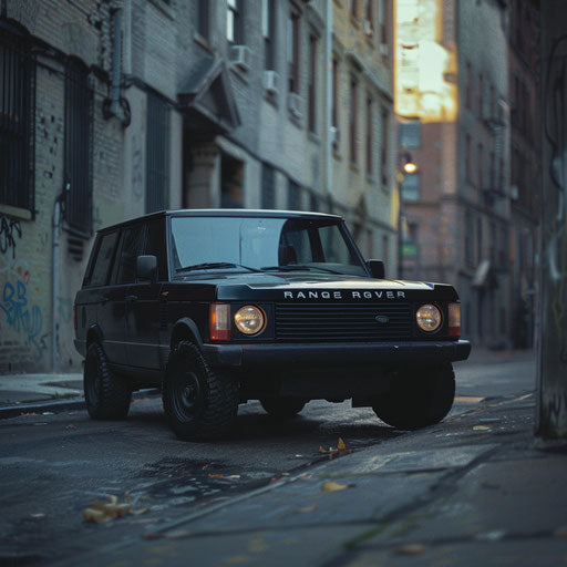 Stealthy 1980 Range Rover emerging from urban shadows