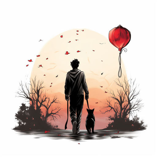 Goodbye clipart in the style of Chiaroscuro Art, on white background