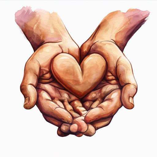 Photo realistic kindness clipart on a flat white background