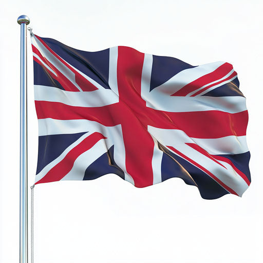 3D flag photo realistic style white background clipart