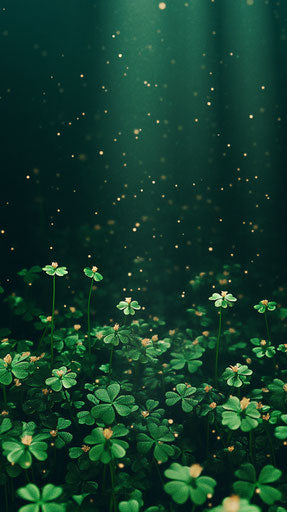 Religious holiday, St. Patrick digital art, clovers everywhere