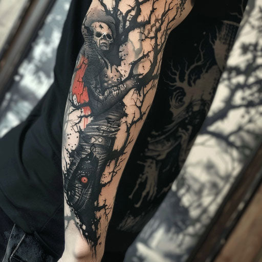 Brother tattoos with dark surrealism