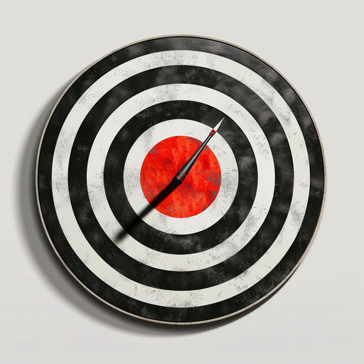 Realistic target clipart on flat and white background