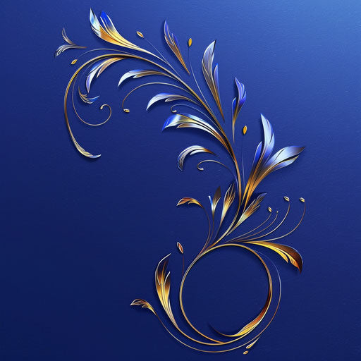 Realistic prize on flat indigo background