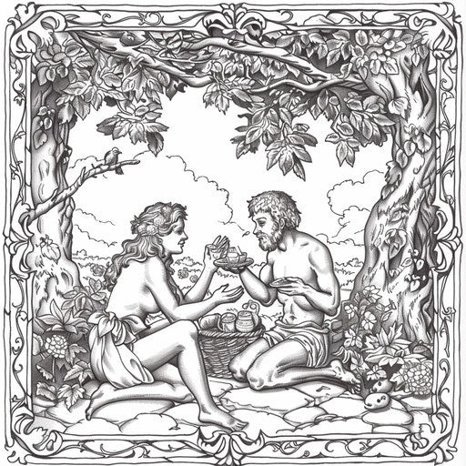 Adam and Eve's Picnic in the Garden of Eden