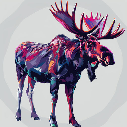 Contemporary Moose Tattoo Design