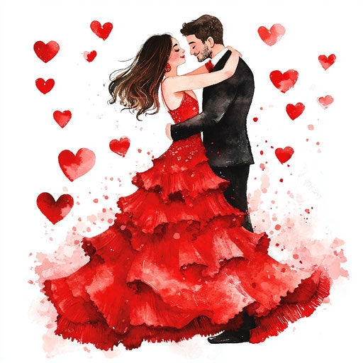 Valentine's Day, a cute couple embracing each other