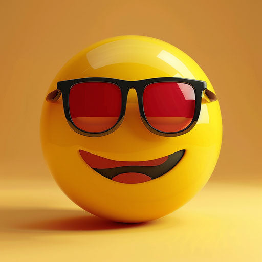 Yellow emoticon with sunglasses