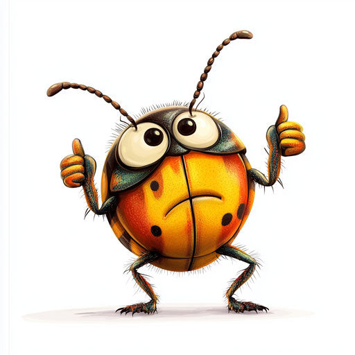 High-Quality Beetle Caricature Clipart for Dynamic Content